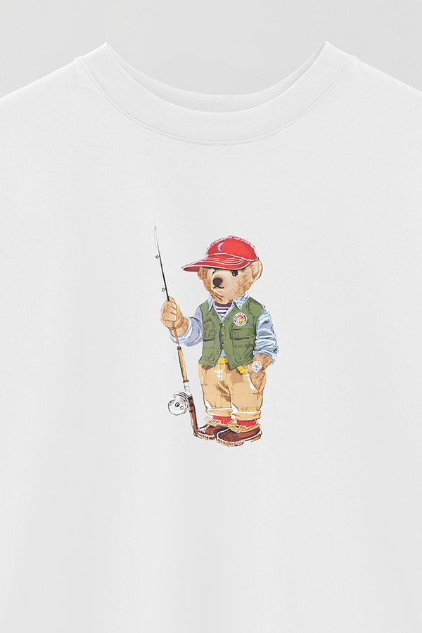 REMERA OVER ESTAMPADA UNISEX BEAR FISHER