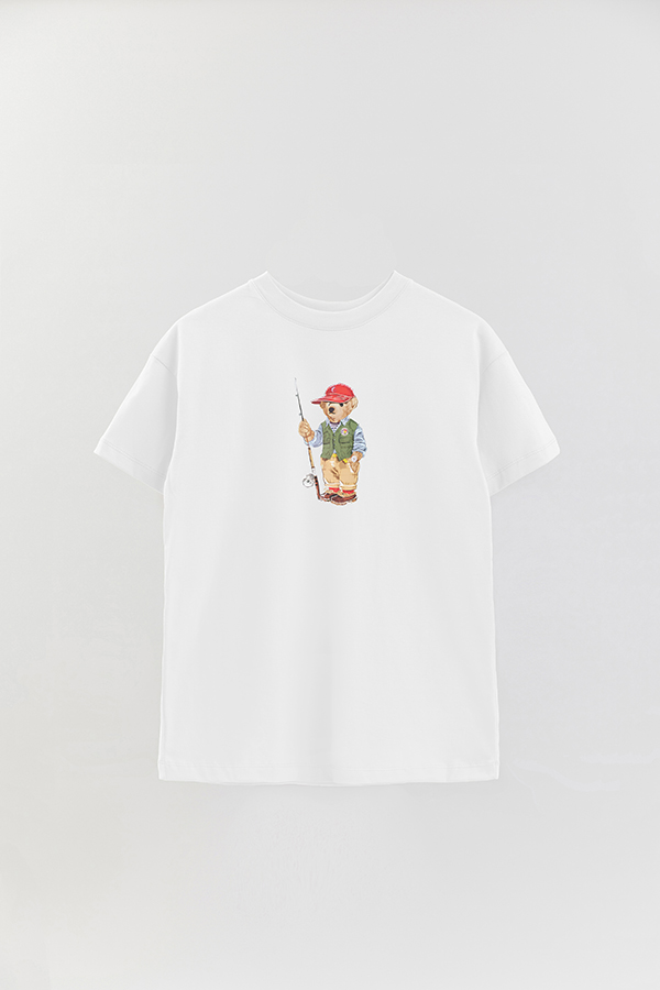 REMERA OVER ESTAMPADA UNISEX BEAR FISHER