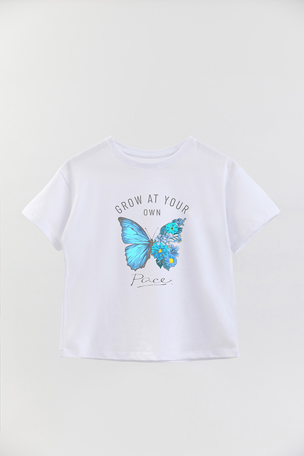 REMERA GIRL OVER GROW AT YOUR OWN PEACE