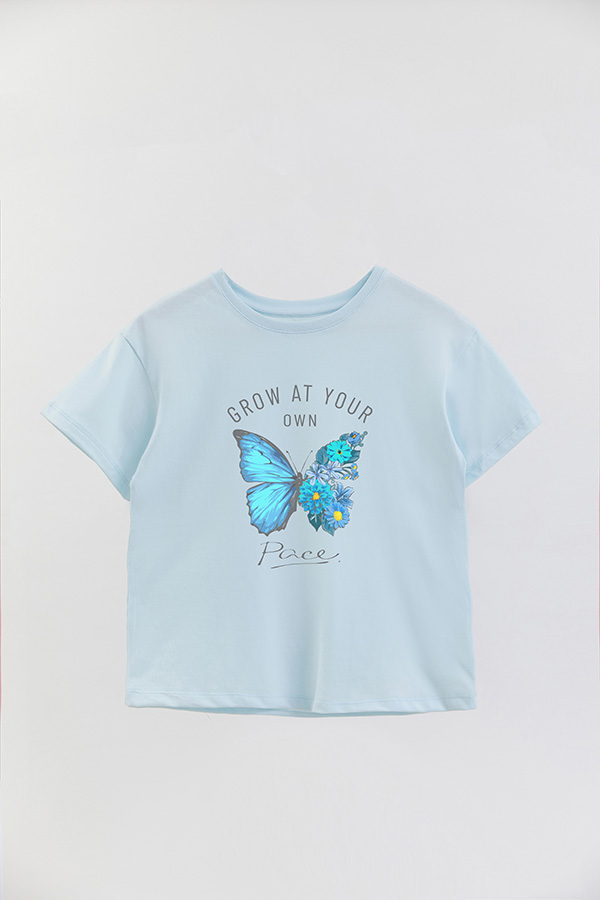 REMERA GIRL OVER GROW AT YOUR OWN PEACE