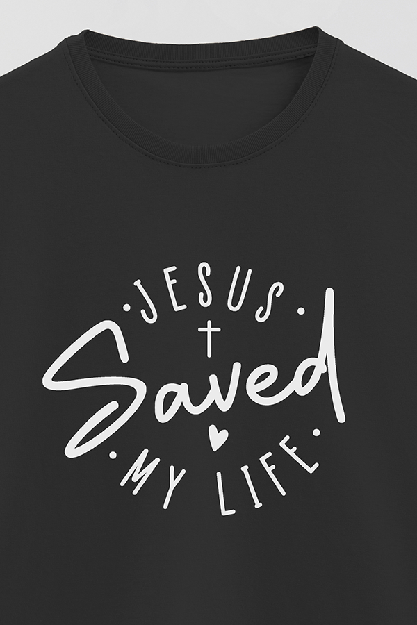REMERA BASICA UNISEX MNM JESUS SAVED MY LIFE