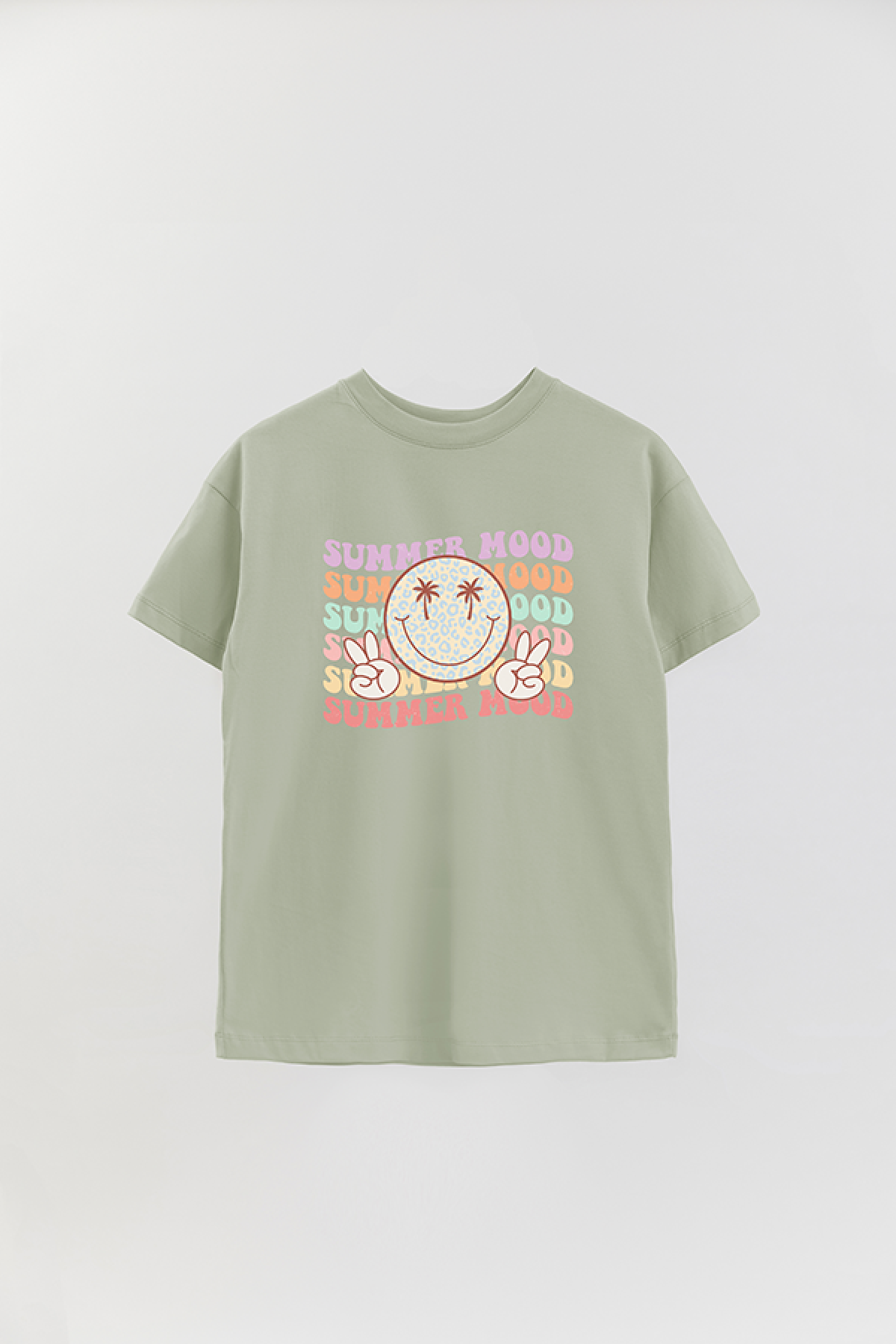 REMERA OVER ESTAMPADA RT SUMMER MOOD