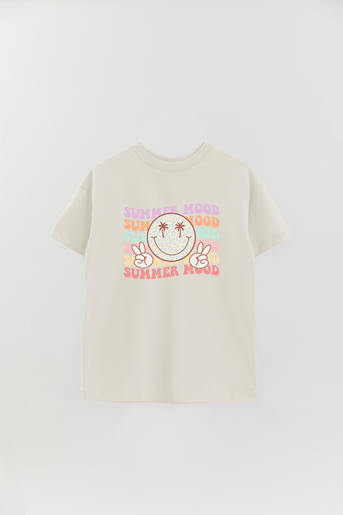 REMERA OVER ESTAMPADA RT SUMMER MOOD