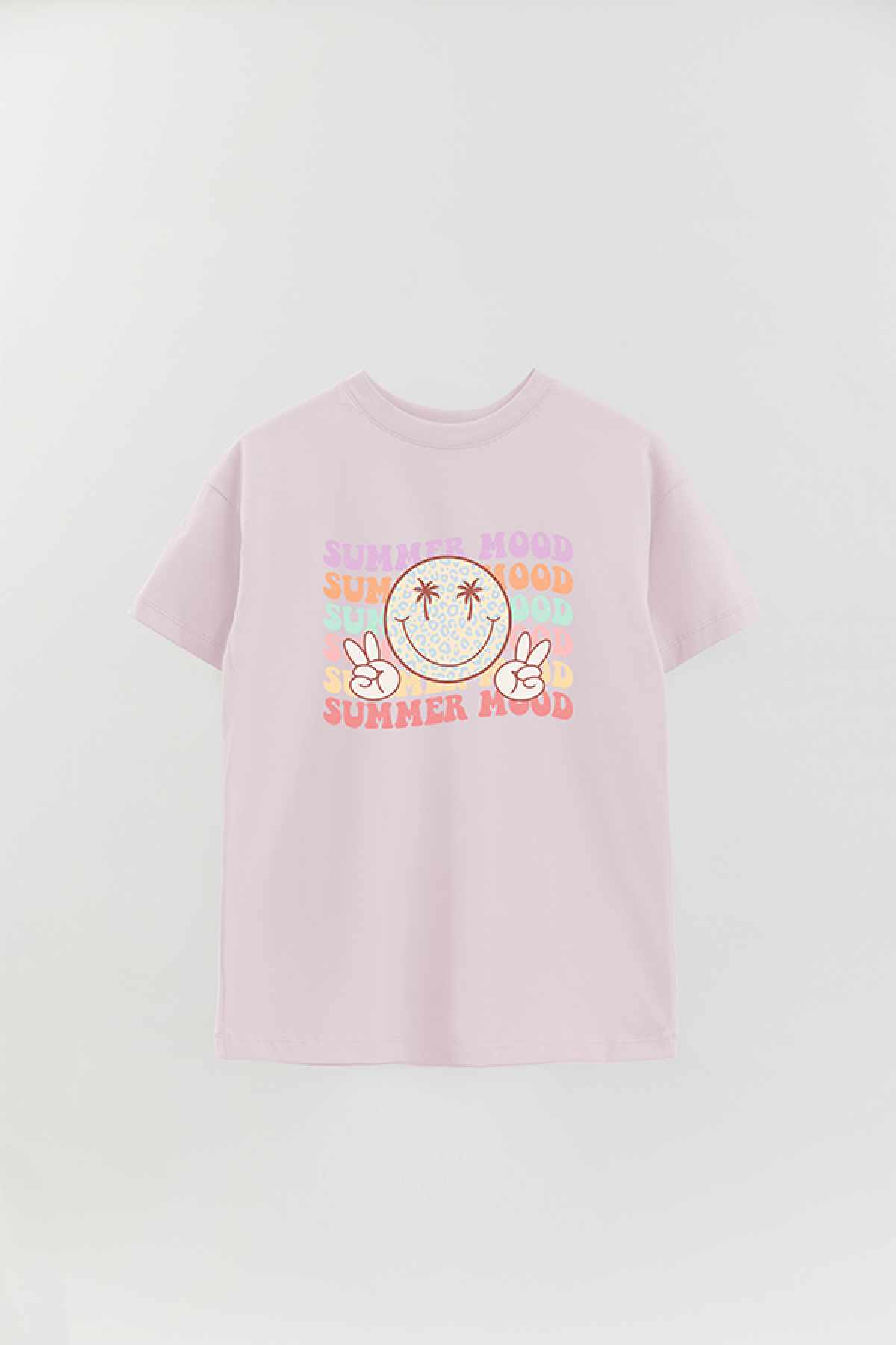 REMERA OVER ESTAMPADA RT SUMMER MOOD