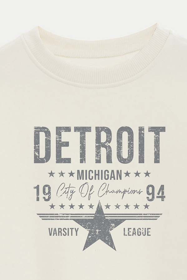 BUZO CROP ESTAMPADO TEXAN DETROIT
