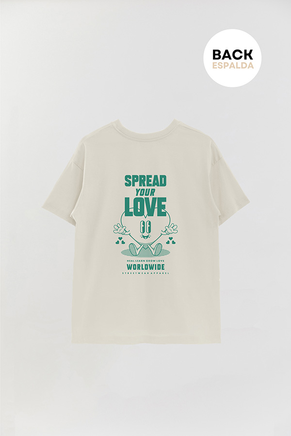 REMERA OVER FB CARTOON SPREAD YOUR LOVE