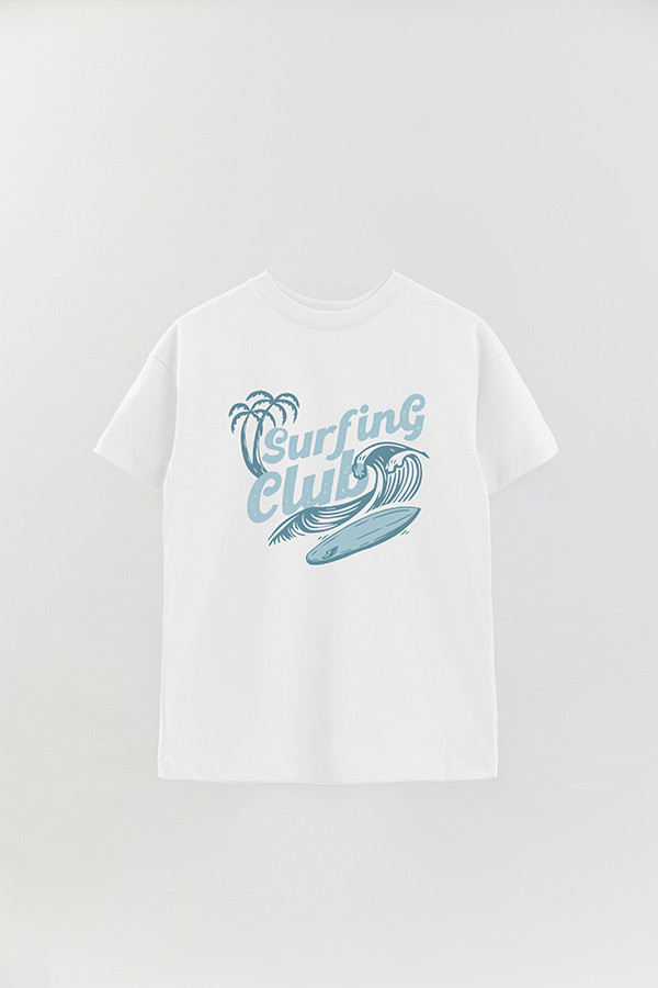 REMERA OVER ESTAMPADA COOL SURFING CLUB