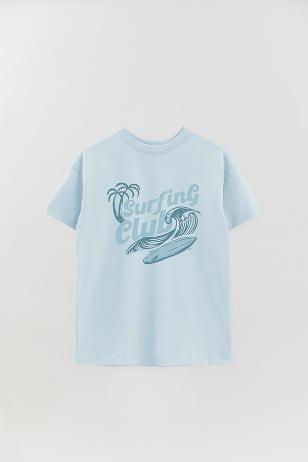 REMERA OVER ESTAMPADA COOL SURFING CLUB