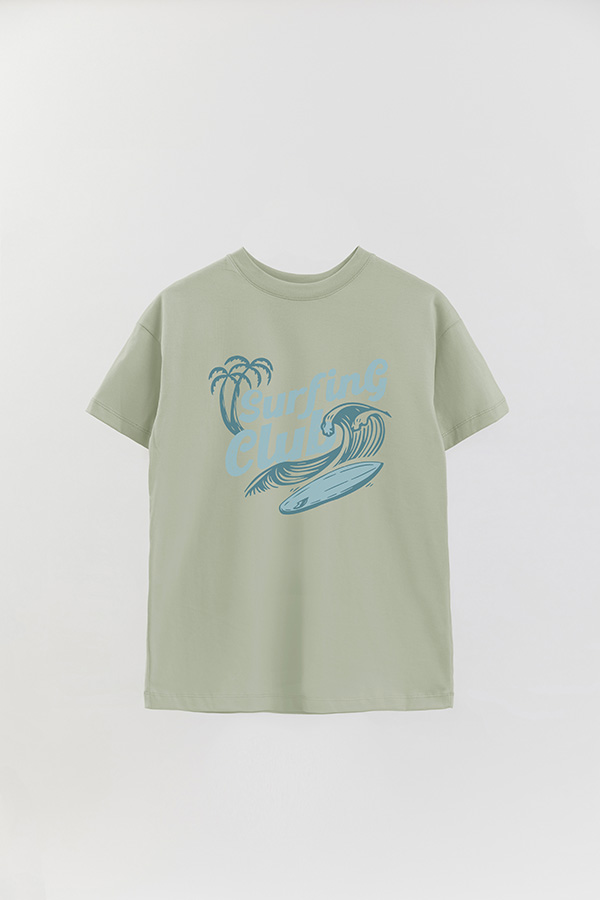 REMERA OVER ESTAMPADA COOL SURFING CLUB