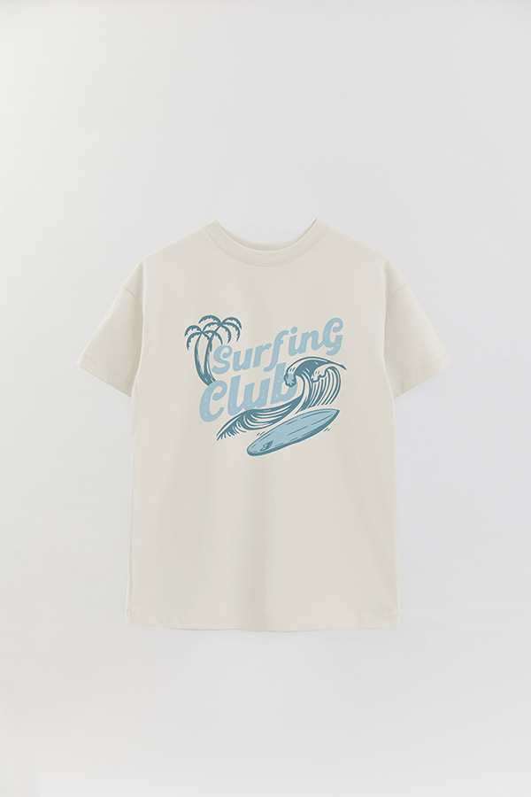 REMERA OVER ESTAMPADA COOL SURFING CLUB
