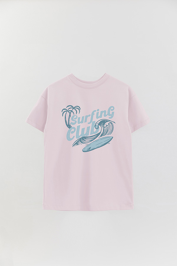 REMERA OVER ESTAMPADA COOL SURFING CLUB