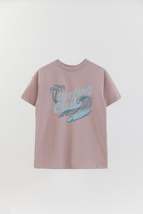 REMERA OVER ESTAMPADA COOL SURFING CLUB