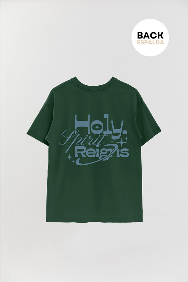 REMERA OVER ESTAMPADA UNISEX ESPALDA HOLY SPIRIT