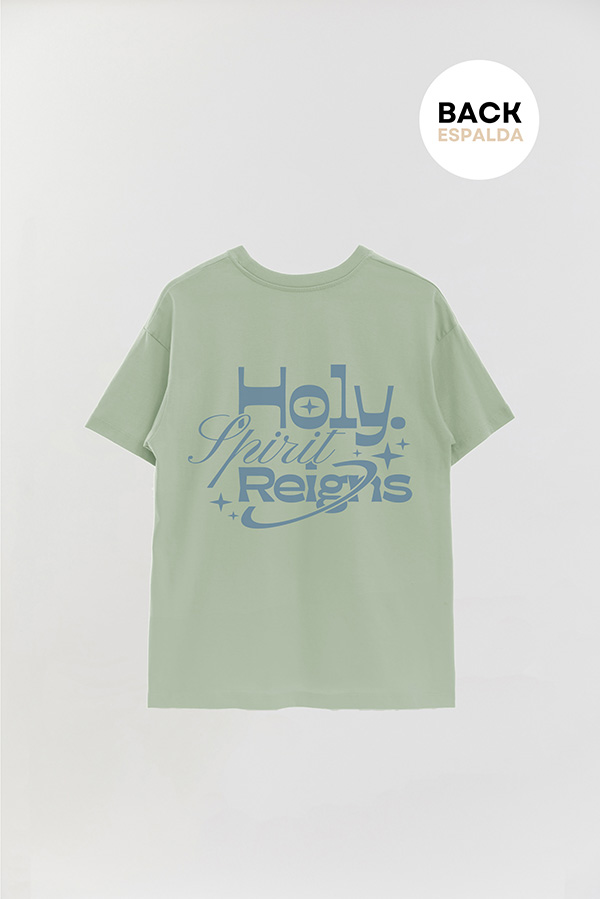 REMERA OVER ESTAMPADA UNISEX ESPALDA HOLY SPIRIT
