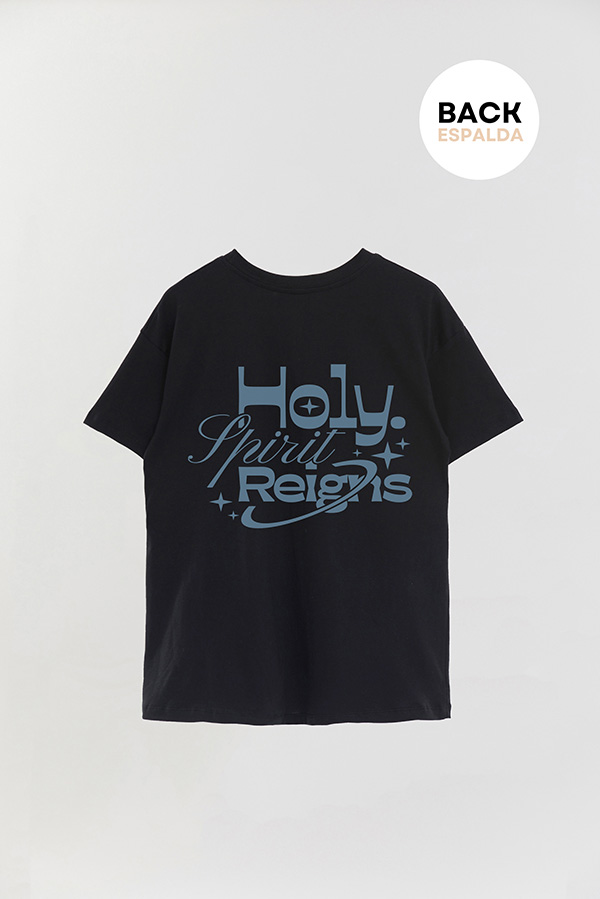REMERA OVER ESTAMPADA UNISEX ESPALDA HOLY SPIRIT
