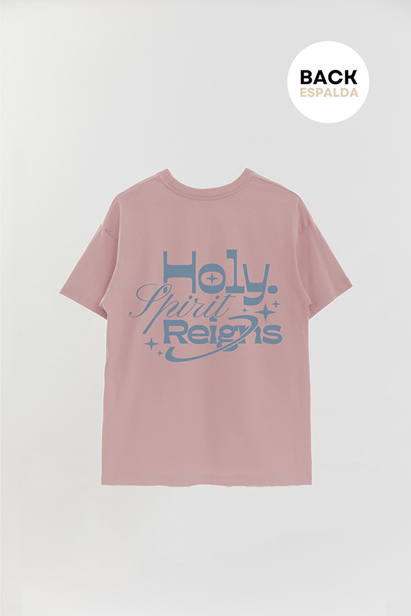 REMERA OVER ESTAMPADA UNISEX ESPALDA HOLY SPIRIT