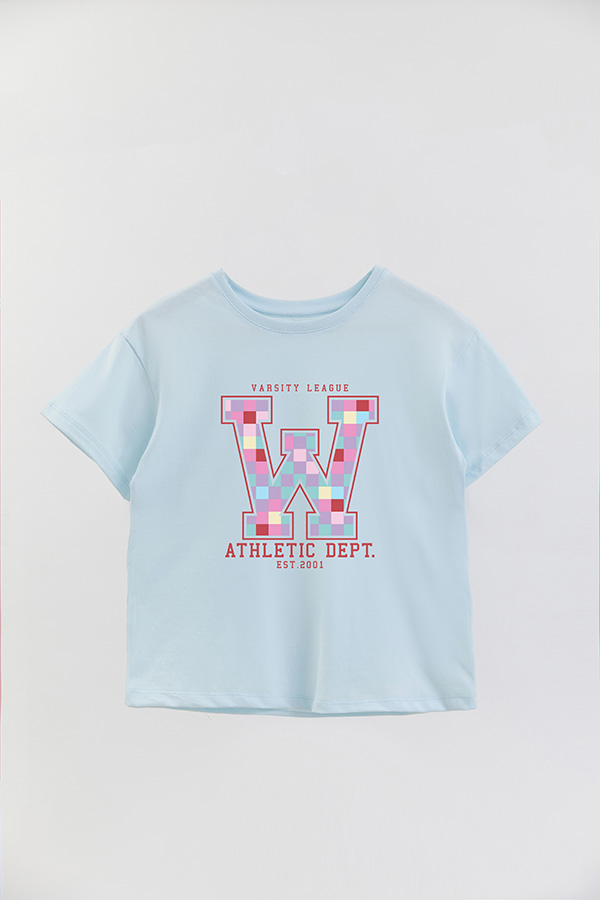 REMERA GIRL OVER W CHECKERED