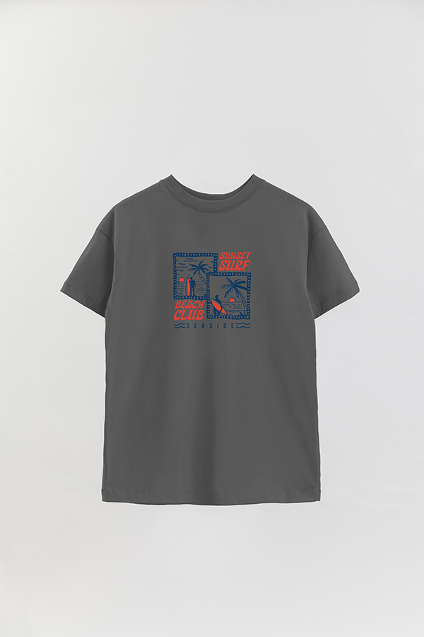 REMERA OVER ESTAMPADA SUNSET SURF