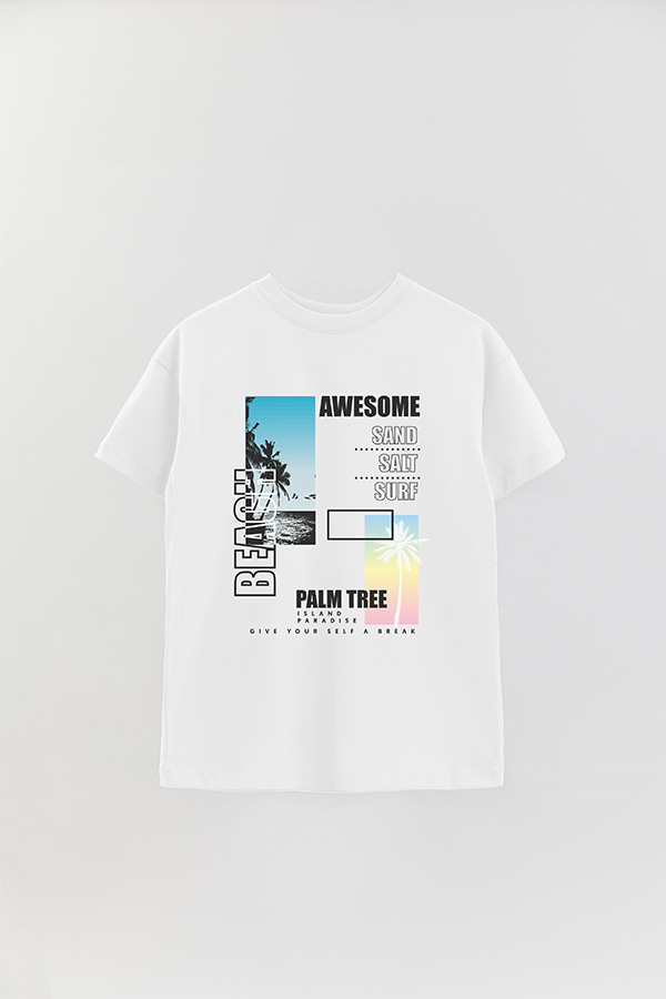 REMERA OVER ESTAMPADA AWESOME