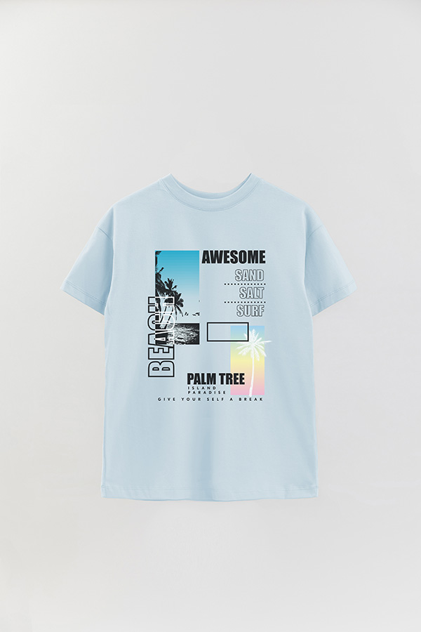 REMERA OVER ESTAMPADA AWESOME