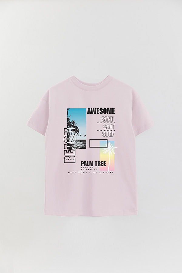 REMERA OVER ESTAMPADA AWESOME