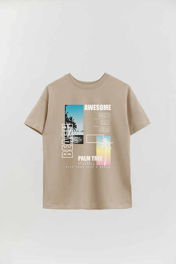 REMERA OVER ESTAMPADA AWESOME