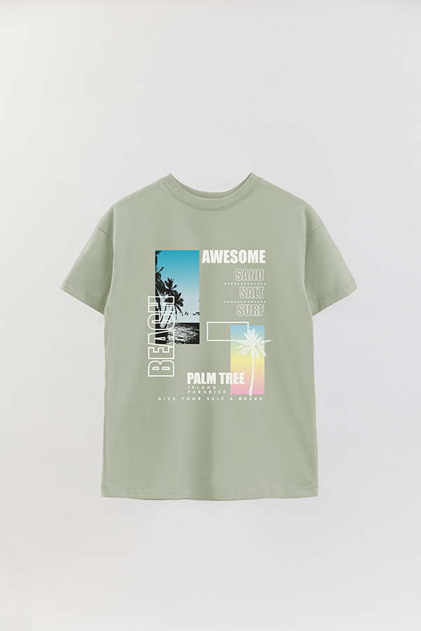 REMERA OVER ESTAMPADA AWESOME