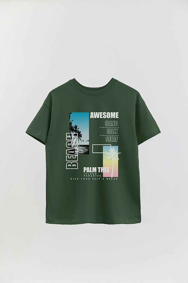 REMERA OVER ESTAMPADA AWESOME