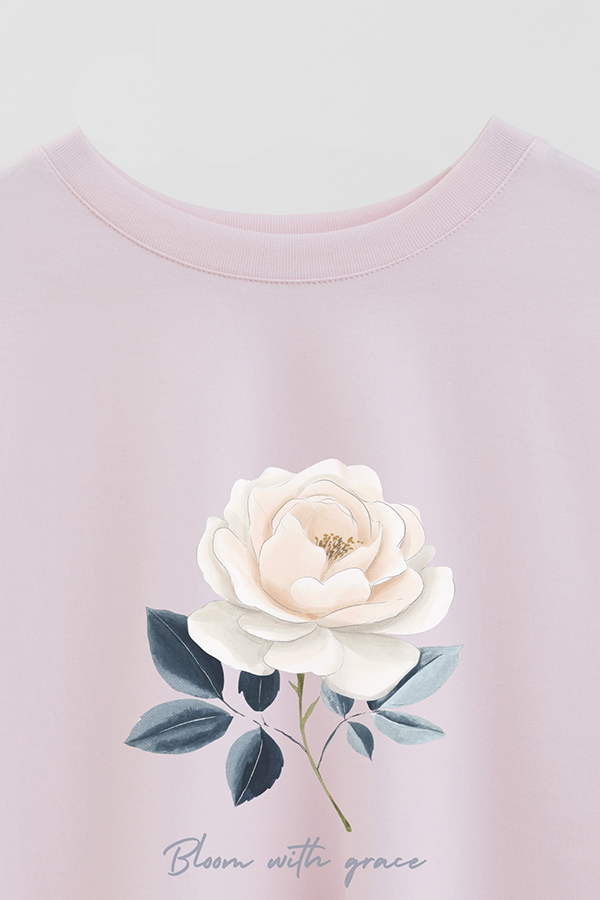 REMERA CROP ESTAMPADA COASTAL BLOOM WITH GRACE
