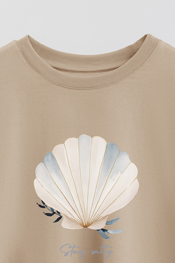 REMERA CROP ESTAMPADA COASTAL STAY SALTY