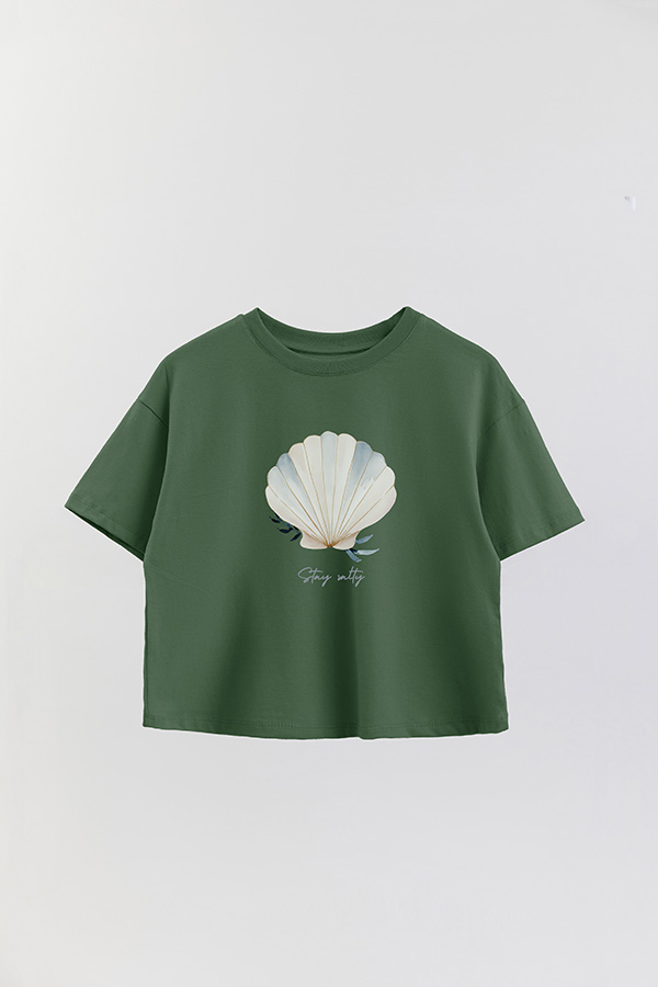 REMERA CROP ESTAMPADA COASTAL STAY SALTY