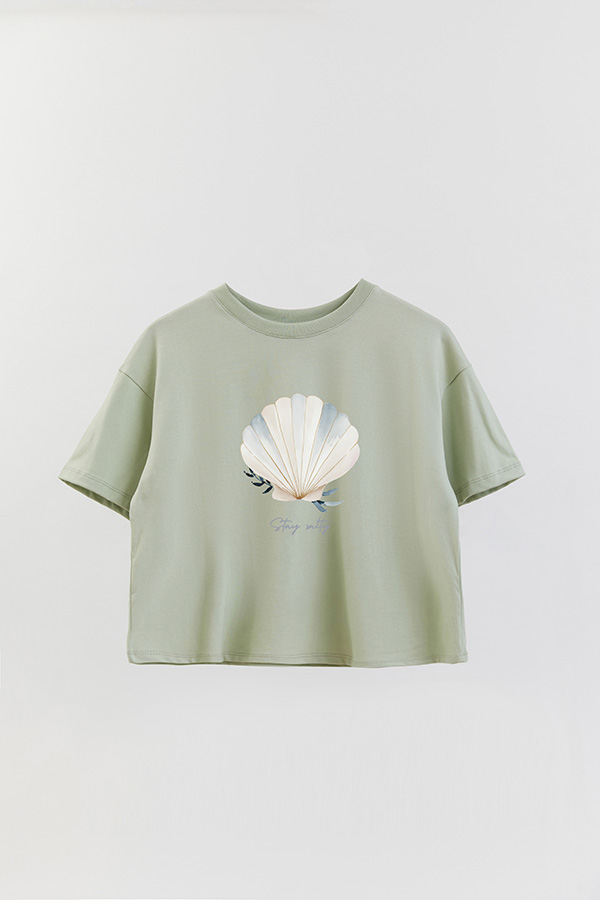REMERA CROP ESTAMPADA COASTAL STAY SALTY
