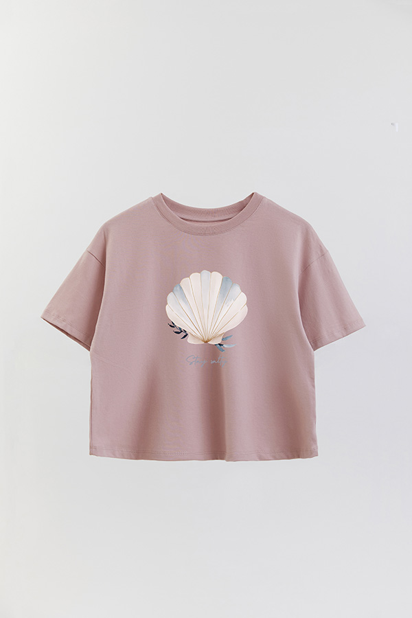 REMERA CROP ESTAMPADA COASTAL STAY SALTY