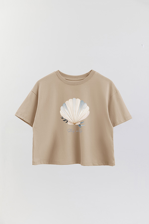REMERA CROP ESTAMPADA COASTAL STAY SALTY