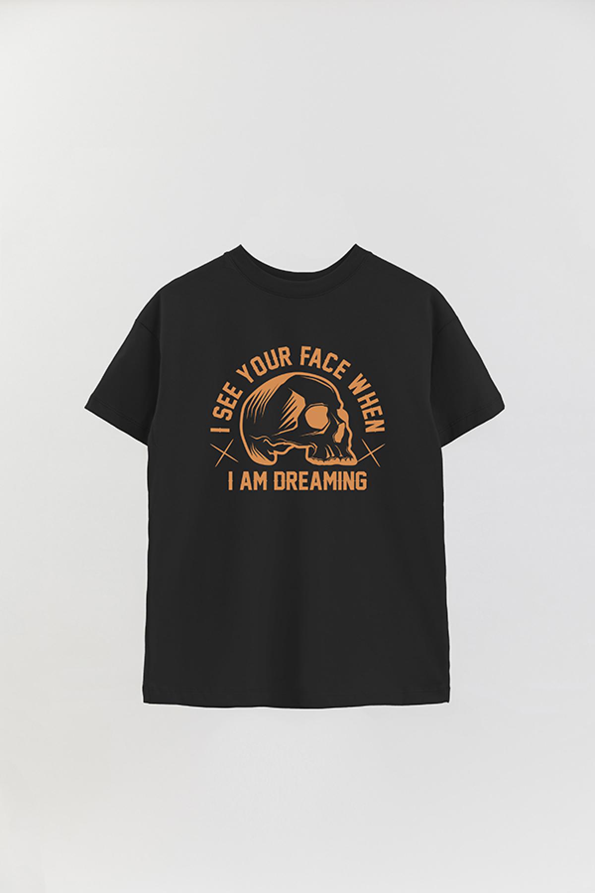 REMERA OVER ESTAMPADA GR I SEE YOUR FACE WHEN I AM DREAMING
