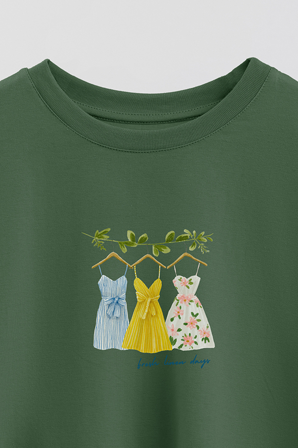 REMERA CROP ESTAMPADA COASTAL FRESH LINEN DAYS