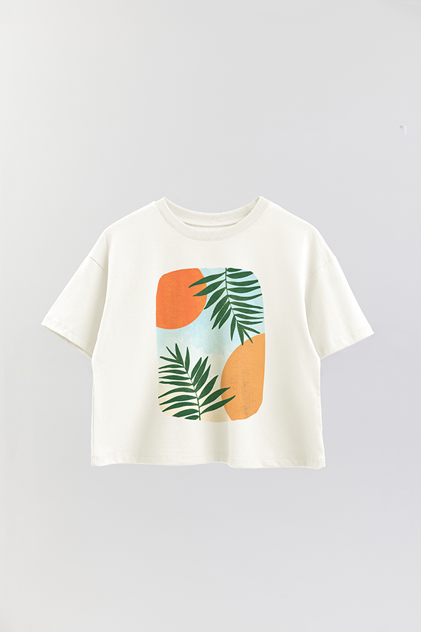 REMERA CROP ESTAMPADA ART 21