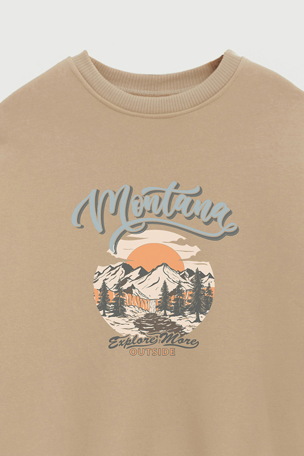 BUZO CREWNECK ESTAMPADO WESTERN EXPLORE MORE