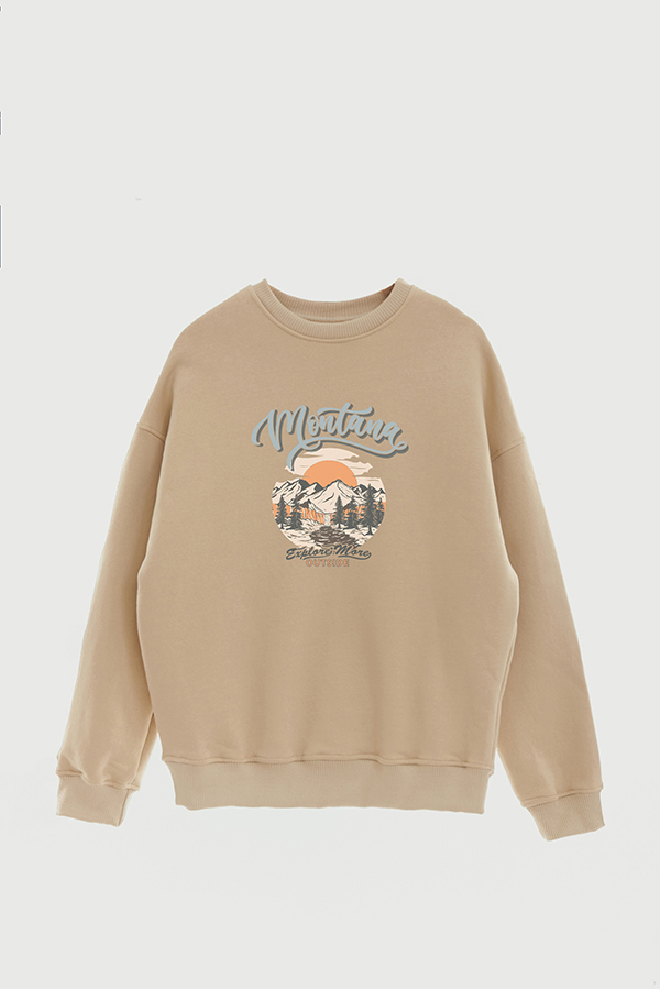 BUZO CREWNECK ESTAMPADO WESTERN EXPLORE MORE