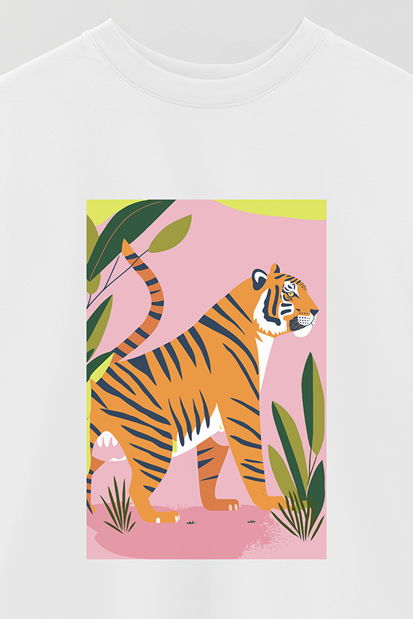 REMERA OVER ESTAMPADA TIGER B2