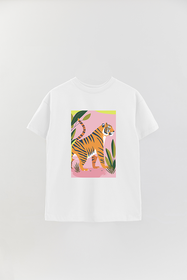 REMERA OVER ESTAMPADA TIGER B2