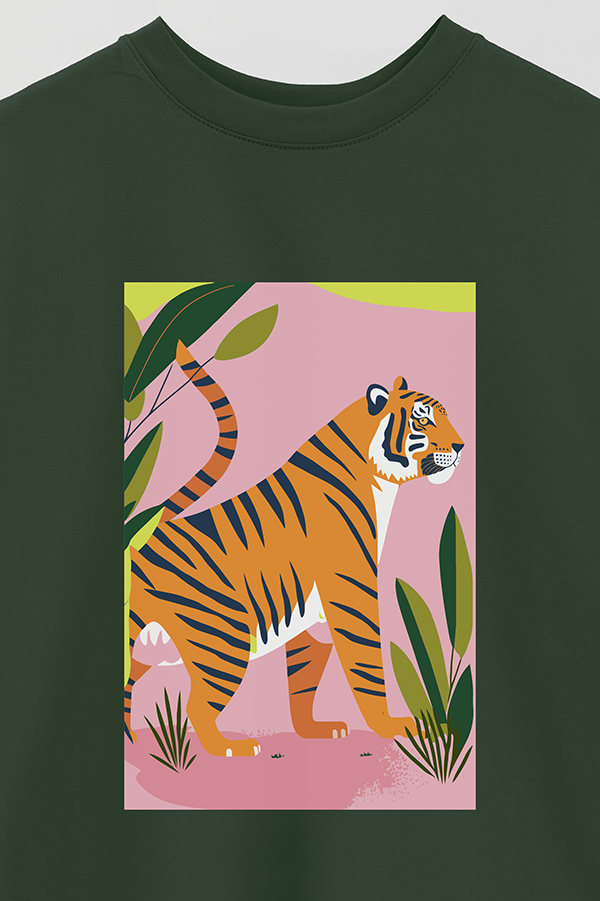 REMERA OVER ESTAMPADA TIGER B2