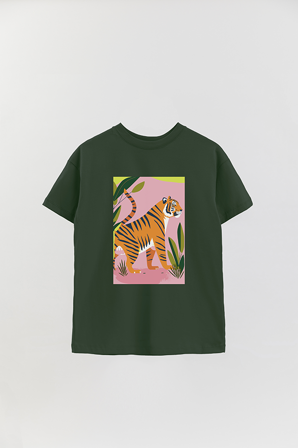 REMERA OVER ESTAMPADA TIGER B2