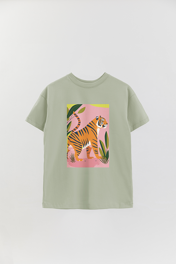 REMERA OVER ESTAMPADA TIGER B2
