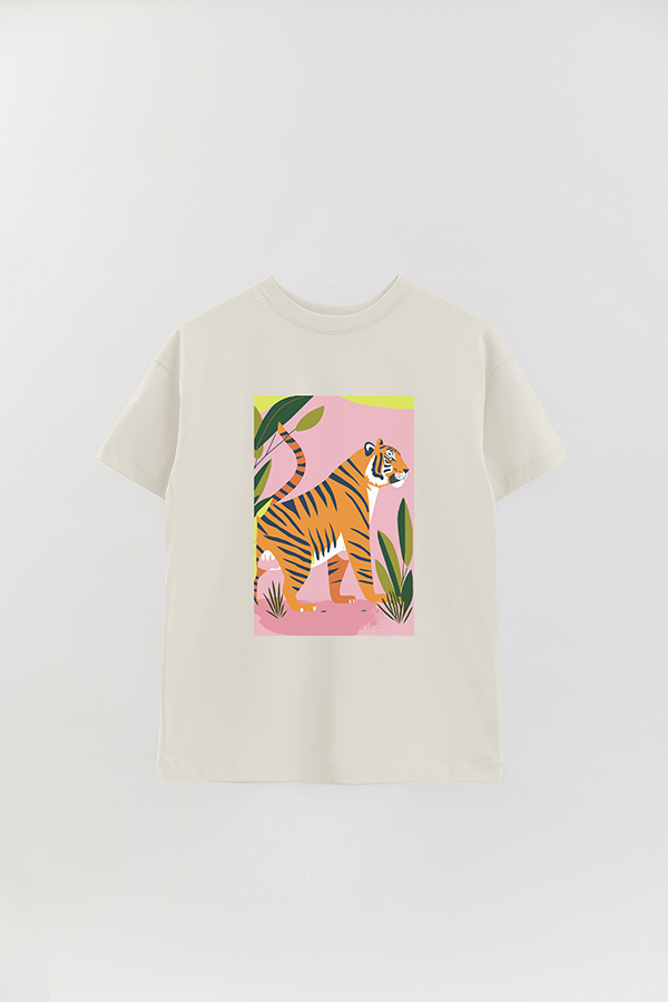 REMERA OVER ESTAMPADA TIGER B2