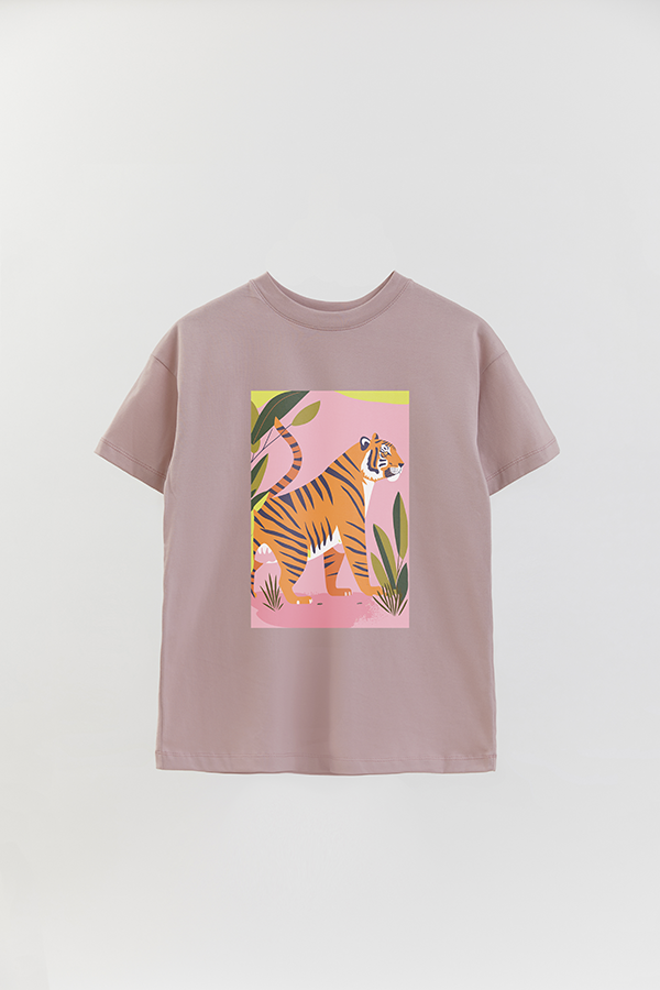REMERA OVER ESTAMPADA TIGER B2