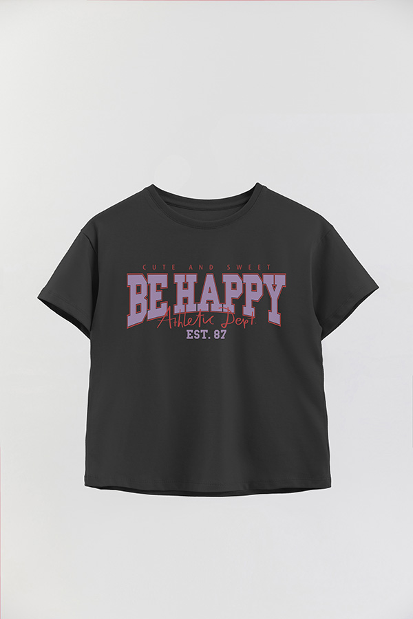 REMERA GIRL OVER BE HAPPY