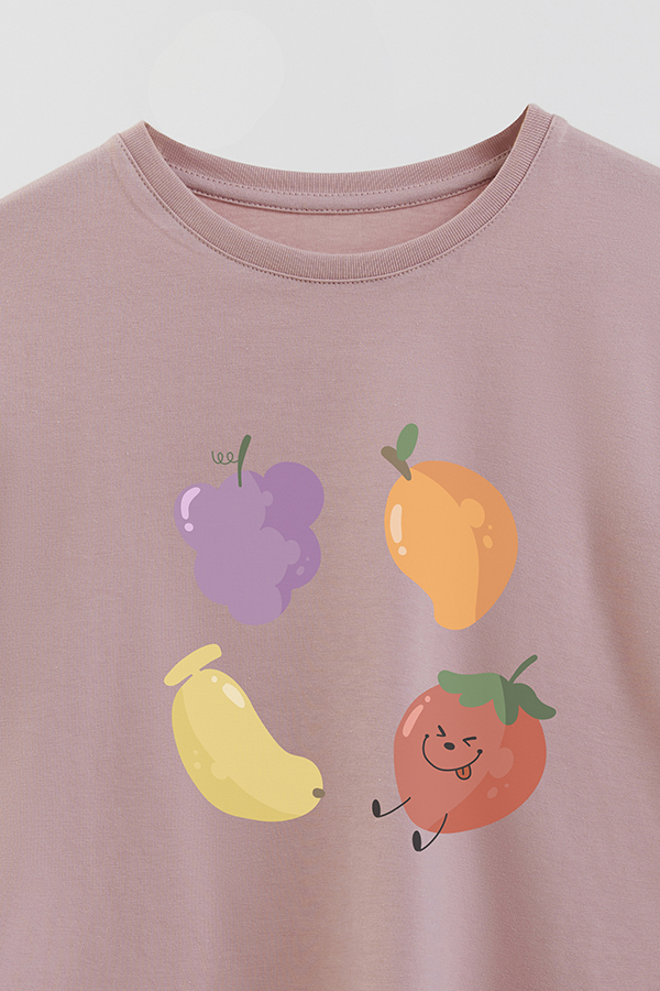 REMERA GIRL OVER FRUIT PARTY