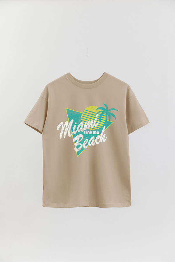 REMERA OVER ESTAMPADA MIAMI BEACH FLORIDA