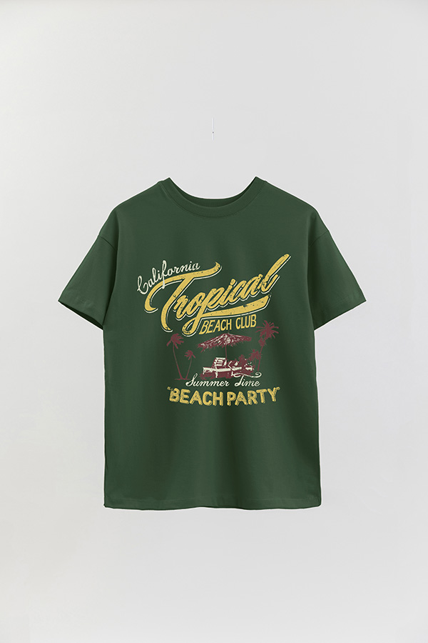 REMERA OVER ESTAMPADA CALIFORNIA TROPICAL BEACH CLUB